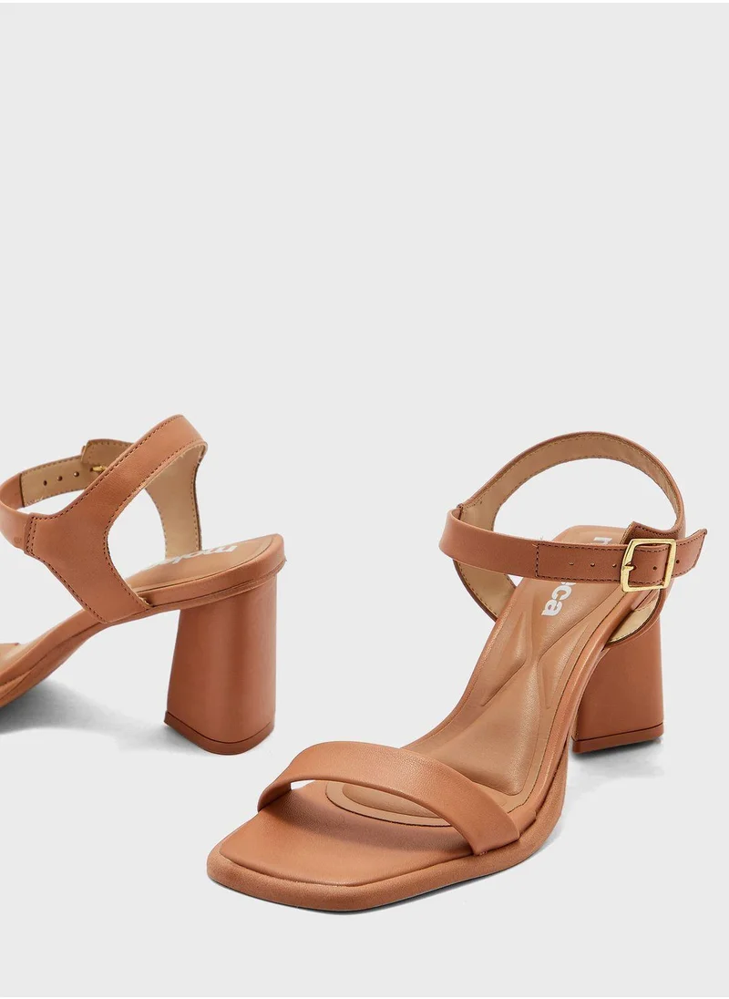 MOLECA Ankle Strap Mid Heel Sandals