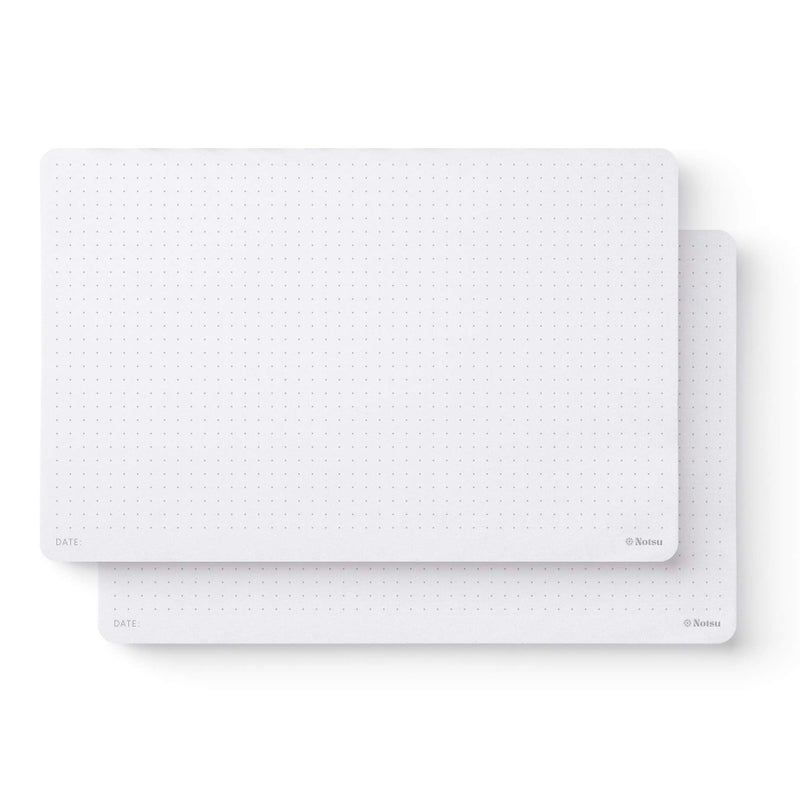 Notsu Dot Grid Desk Notepad 2 Pack | Minimalist Dotted Memo Mouse Pads with Premium Thick Paper, Small 5.5" x 8.5" - Image 1