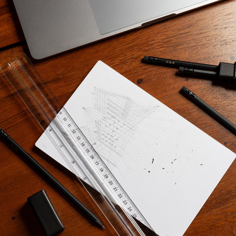 Notsu Dot Grid Desk Notepad 2 Pack | Minimalist Dotted Memo Mouse Pads with Premium Thick Paper, Small 5.5" x 8.5" - Image 2