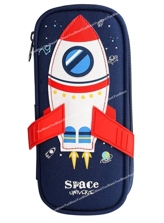 فنبلاست حافظة أقلام فن بلاست سبيس للأطفال، هدايا إرجاع بطابع الفضاء للأطفال، جراب أقلام للأطفال، صندوق أقلام للأطفال، حافظة أقلام للأولاد، هدايا إرجاع للأطفال - بطابع الفضاء - Image 1