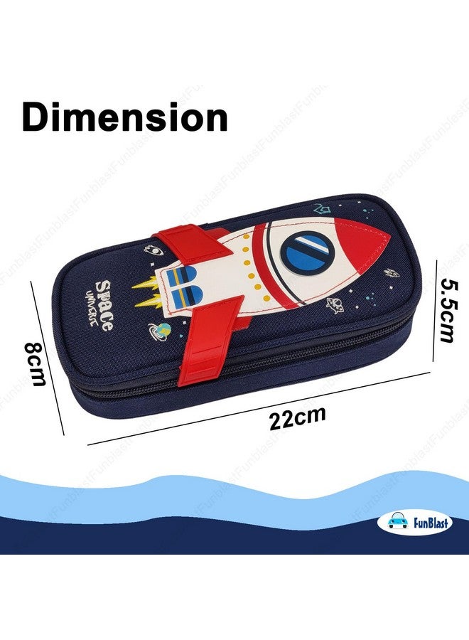 فنبلاست حافظة أقلام فن بلاست سبيس للأطفال، هدايا إرجاع بطابع الفضاء للأطفال، جراب أقلام للأطفال، صندوق أقلام للأطفال، حافظة أقلام للأولاد، هدايا إرجاع للأطفال - بطابع الفضاء - Image 2