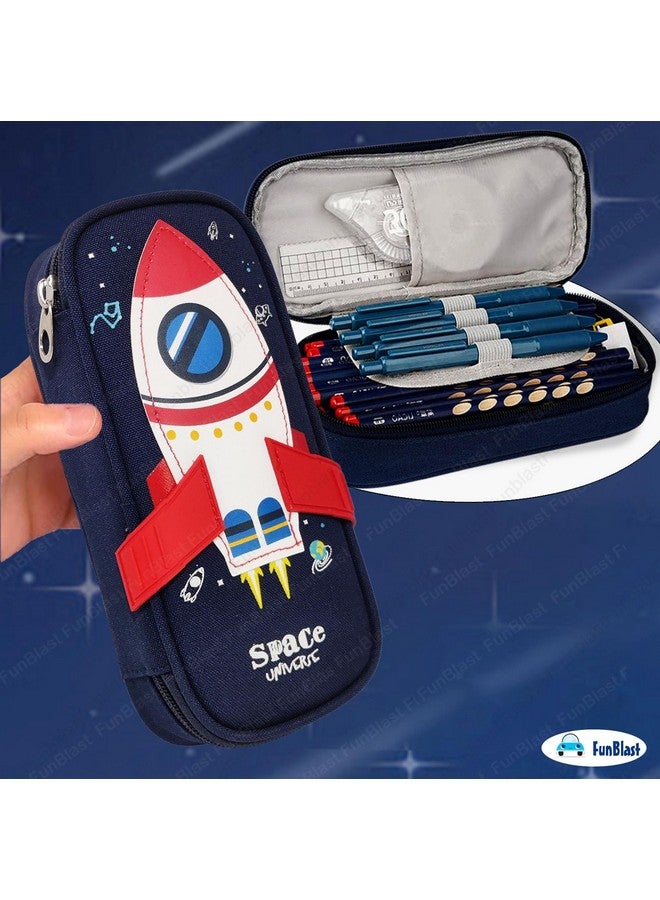 فنبلاست حافظة أقلام فن بلاست سبيس للأطفال، هدايا إرجاع بطابع الفضاء للأطفال، جراب أقلام للأطفال، صندوق أقلام للأطفال، حافظة أقلام للأولاد، هدايا إرجاع للأطفال - بطابع الفضاء - Image 5
