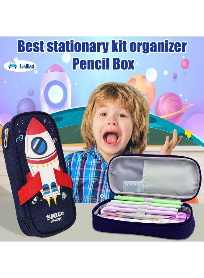 فنبلاست حافظة أقلام فن بلاست سبيس للأطفال، هدايا إرجاع بطابع الفضاء للأطفال، جراب أقلام للأطفال، صندوق أقلام للأطفال، حافظة أقلام للأولاد، هدايا إرجاع للأطفال - بطابع الفضاء - Image 4