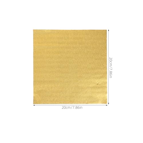 Hemoton 200pcs Gold Aluminium Foil Wrapping Paper Present Packaging Paper for Chocolates Candy Wrappers Food Safe Foil for Homemade Treats and - Image 2