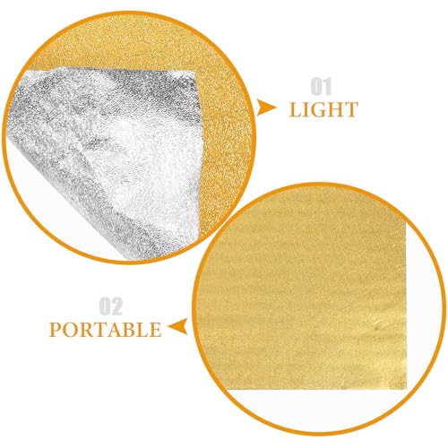 Hemoton 200pcs Gold Aluminium Foil Wrapping Paper Present Packaging Paper for Chocolates Candy Wrappers Food Safe Foil for Homemade Treats and - Image 3