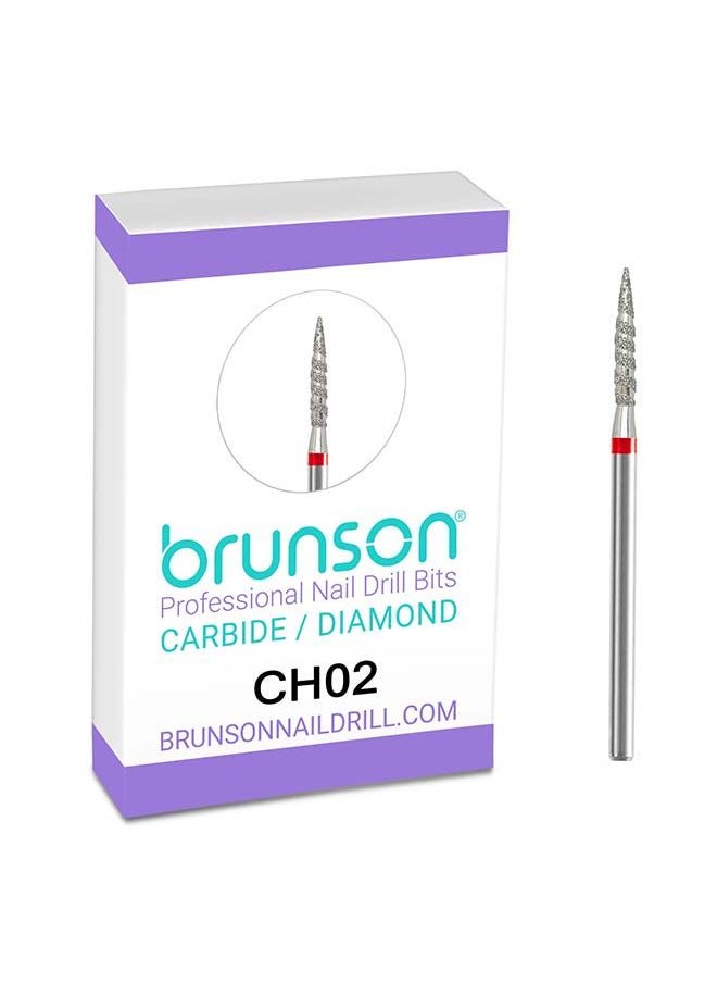 brunson Nail Drill Bits Diamond Cuticle Remover Nail Bits CH02  - Image 1