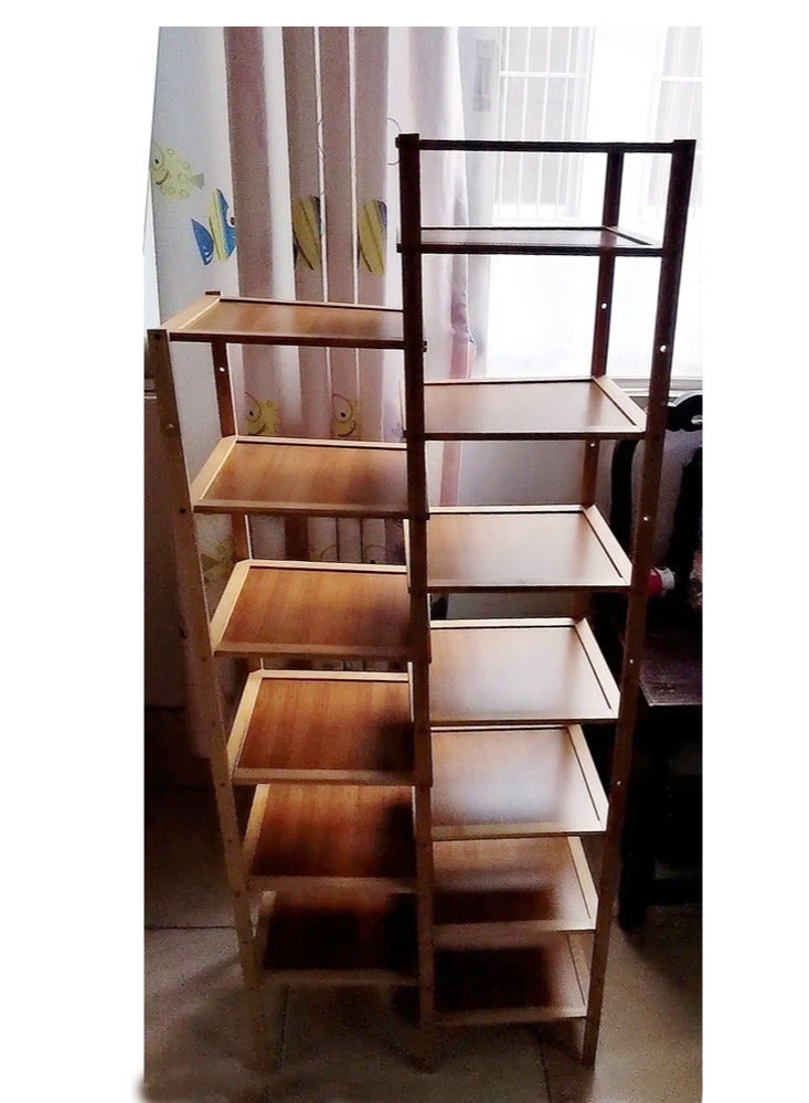 fashionhome رف تخزين الأحذية متعدد الطبقات من الخيزران - Image 3