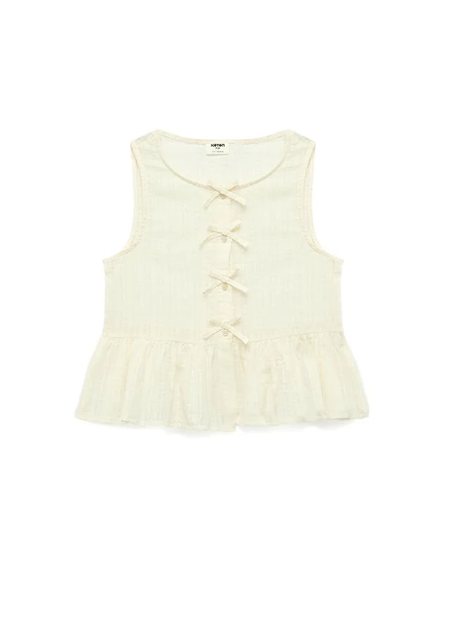 Koton  Neck Bow Blouse for Women | Best Price UAE