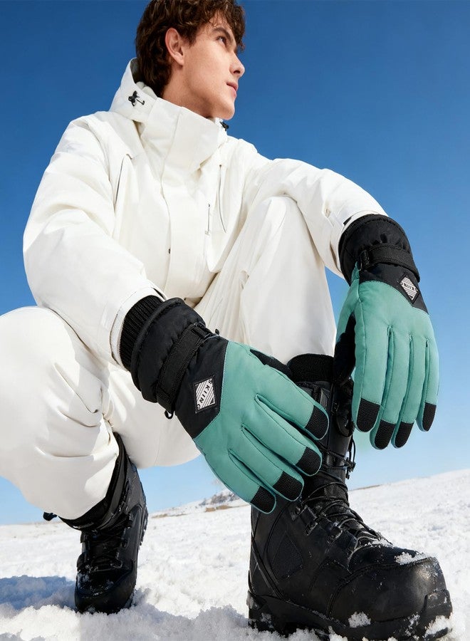 coldpa Skiing Gloves, Professional Ski Gloves for Men and Women, Winter Glove Waterproof Windproof, Thermal Ski Gloves for Cold Weather with Warm, Perfect for Skiing, Snowboarding & Winter Sports ( Green) - Image 3