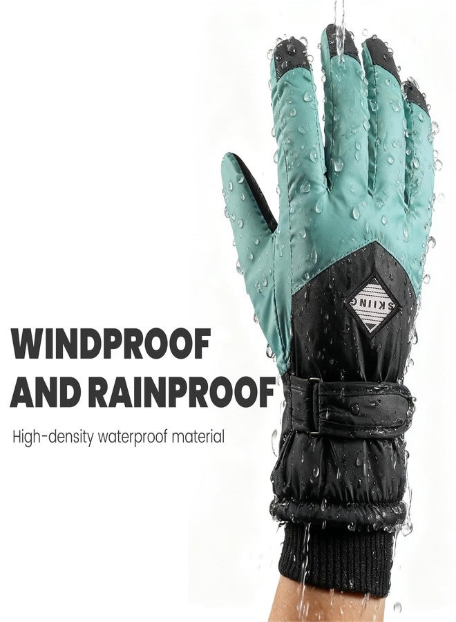 coldpa Skiing Gloves, Professional Ski Gloves for Men and Women, Winter Glove Waterproof Windproof, Thermal Ski Gloves for Cold Weather with Warm, Perfect for Skiing, Snowboarding & Winter Sports ( Green) - Image 5