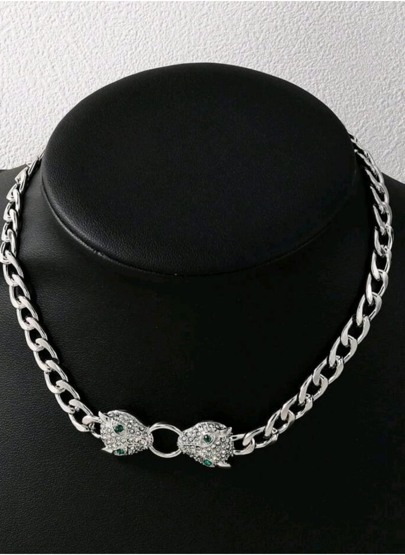 شي إن قلادة أنيقة شي ان مرصعة بأحجار الراين مكونة من قطعة واحدة  - Image 2