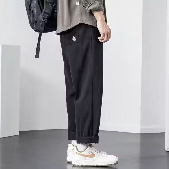 Mens Casual Straight Leg Pants GZ02 khaki  - Image 3