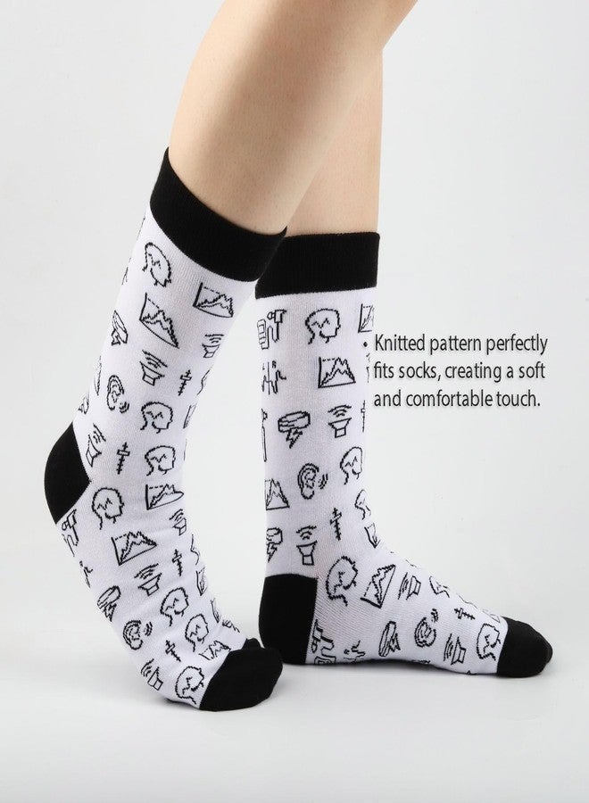 TOBGBE 2 Pairs Audiologist Socks Ear Doctor Gift Audiology Graduation Gift Audiologist Retirement Gift (Audiologist Socks) - Image 3