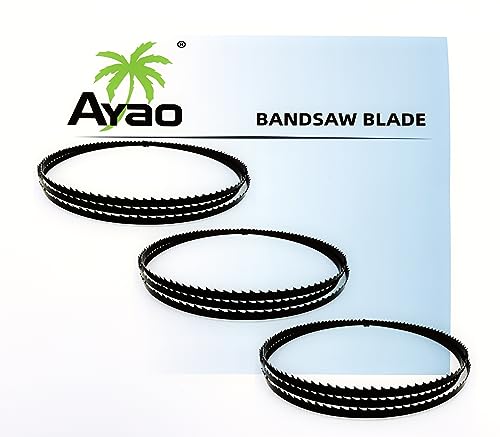 AYAO 80 inch Bandsaw Blades Assortment (1/8" 1/4" 3/8" Wide) to fit Craftsman 12" Band Saw, 3PK - Image 1