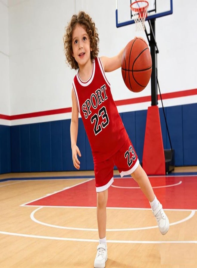 Tiuredx Toddler Baby Boys Basketball Jersey Outfit Toddler Kids Sports Shorts Set Summer Clothes Tank Top Track Shorts - Image 5