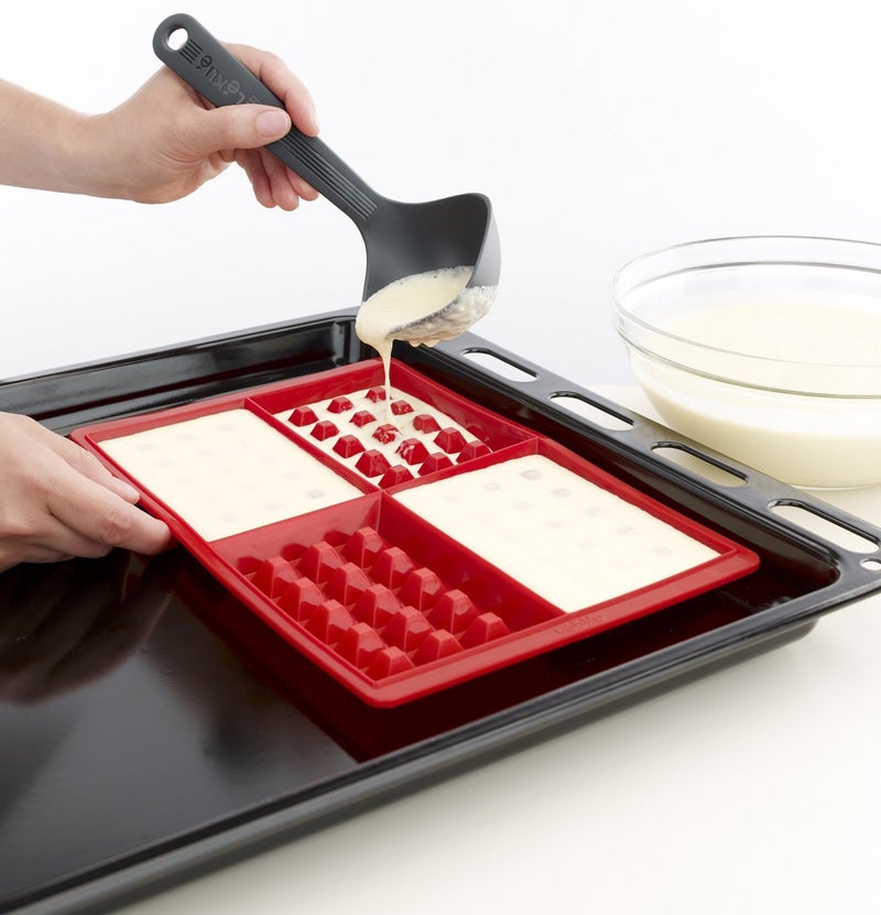Lekue Silicone Waffle Mold, Model #, Red, Set of 2 - Image 2