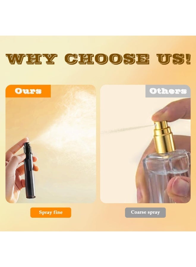10 مل رذاذ عطر قابل للاستبدال للسفر، زجاجة عطر سفلية الملء، موزع عطر مصغر، رذاذ محمول بحجم جيب مناسب للرجال والنساء، هدايا رحلات سفن أو سيارات، 3 قطع (أسود-رمادي-فضي) - Image 2
