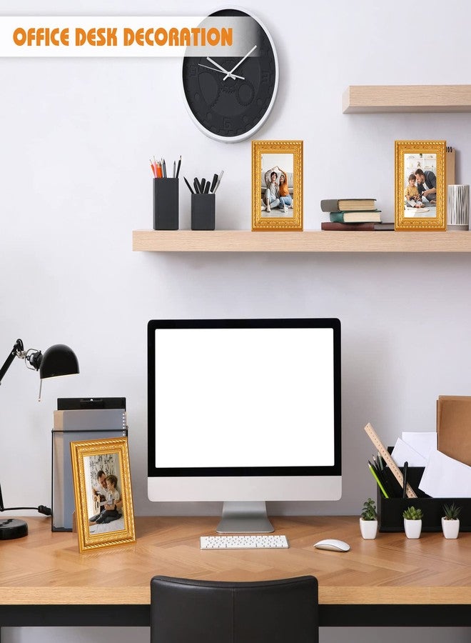 ريميري 24 قطعة من إطارات الصور الذهبية المزينة بالخرز، مقاس 3.5 × 5، بتصميم عتيق أنيق، وحامل صور ذهبي عصري، وحامل بطاقات أسماء مناسب لطاولة الطعام، مثالي لتزيين حفلات الزفاف وأعياد الميلاد والمنازل. - Image 2