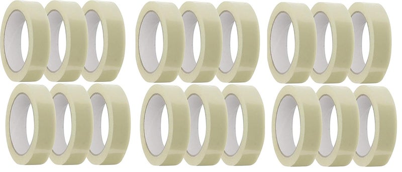 JONTY Cello Transparent Adhesive BOPP Tape 1'' inch Width x 65 Meter Length Roll - Packing Tape (PACK 18) - Image 1
