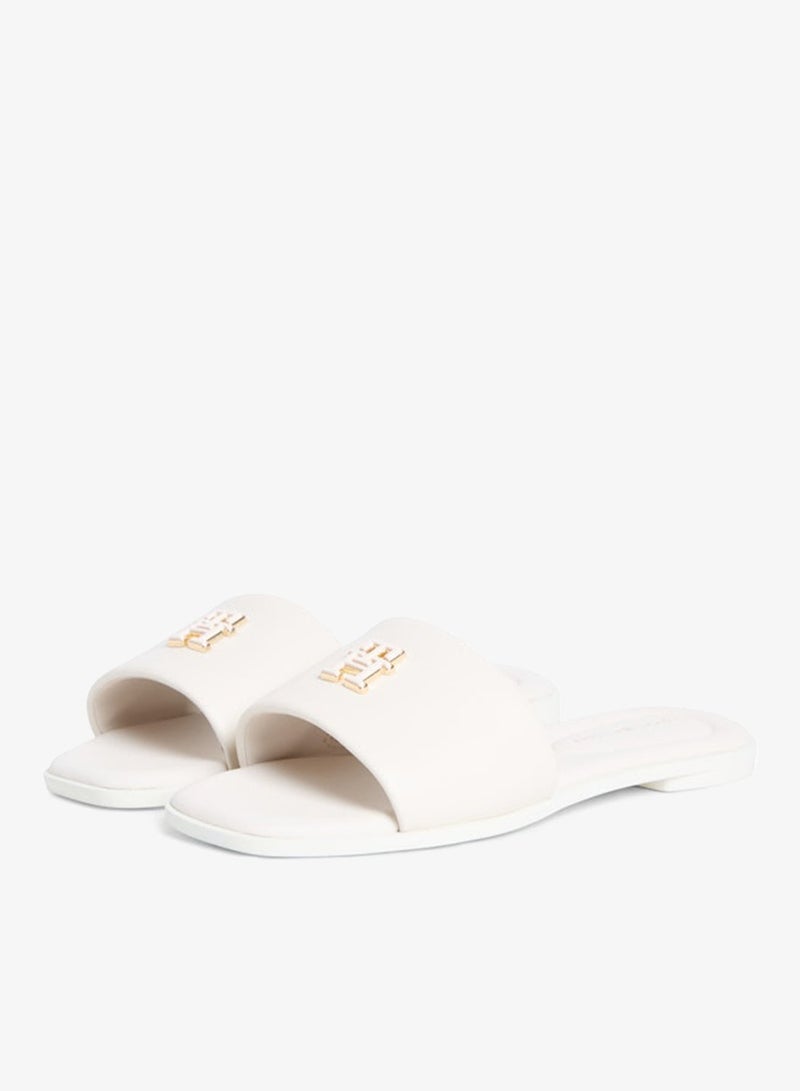TOMMY HILFIGER Leather TH Monogram Strap Mules - Image 4