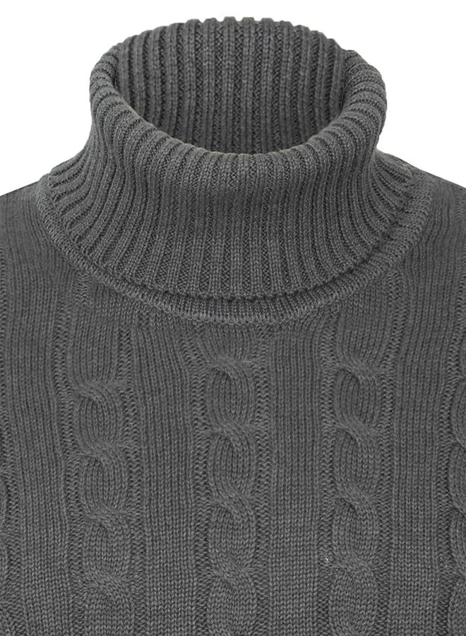 FELIX HARDY Cable Knit Turtleneck Pullover
