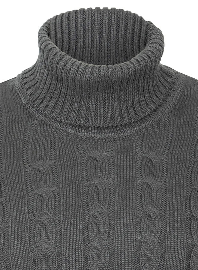 FELIX HARDY Cable Knit Turtleneck Pullover