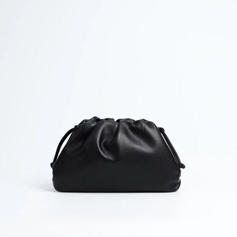 New Summer High-End Exquisite Cloud Bag With Pleated Small Clip, Trendy Fashion Cowhide Leather Shoulder Crossbody Versatile Women'S Bag - Image 1