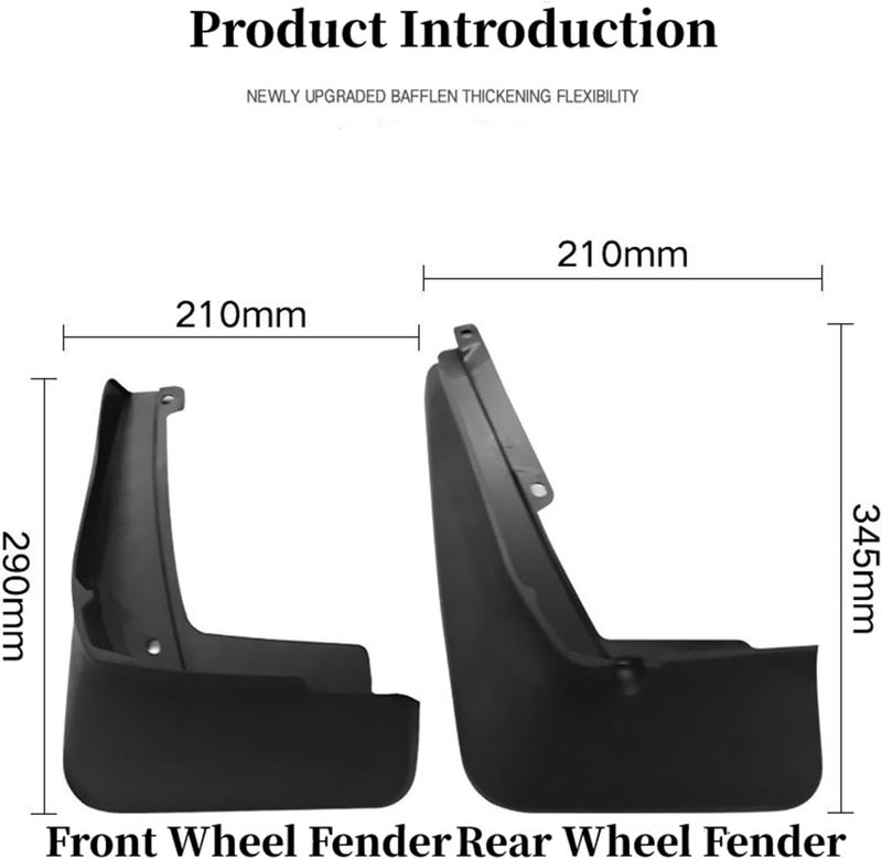 Wivplex 4PCS Car Fender Mudguard for VW ID.4 - Image 2