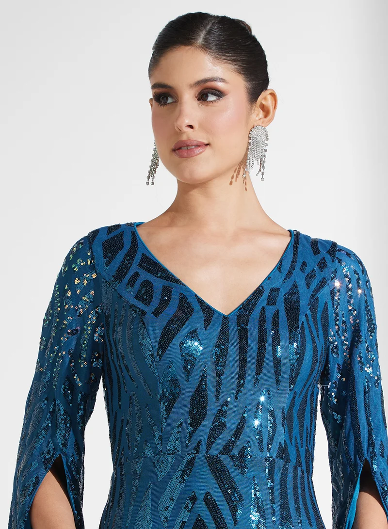 Little Mistress Sequin Evening Dress