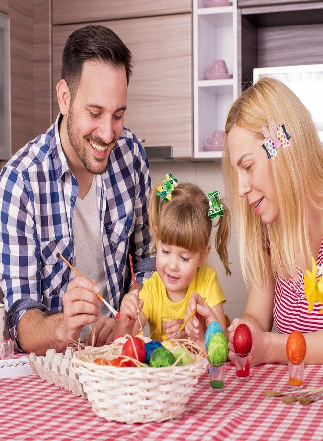 Whaline St. Patrick's Day & Easter Bow Clips Glitter Shamrock Clover Bunny Rabbit Hair Pins Quicksand Sequin Bow Hair Barrettes Alligator Clip Hair Accessories for Girls Women Birthday Gifts, 4 Pack - Image 3