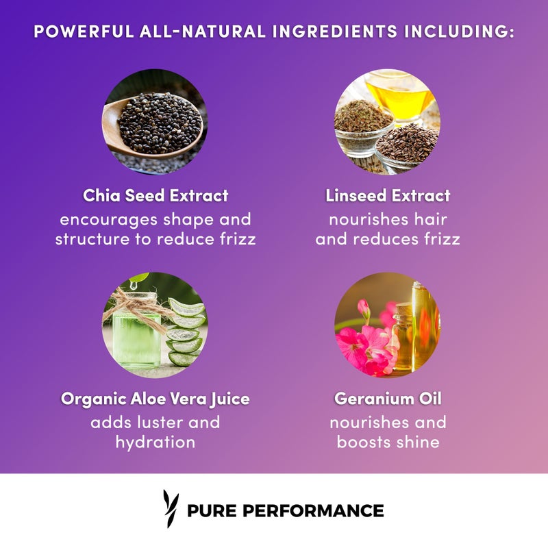 PURA D'OR Curl Therapy Shampoo (16oz) for Curly, Wavy or Frizzy Hair, Improves Shine, Definition & Bounce, Gentle Sulfate Free Formula Infused with Natural & Organic Ingredients, for Men and Women - Image 2