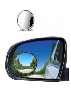 WINCA Winca 1pcs Blind Spot Car Mirrors, 2 Inch Round HD Glass Convex Rear View Wide Angle Side Mirror Blindspot with Self Adhesive Back for Universal Vehicles For Safe Driving (Black)  - Image 1