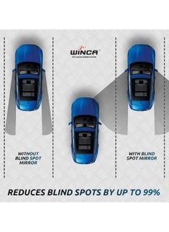 WINCA Winca 1pcs Blind Spot Car Mirrors, 2 Inch Round HD Glass Convex Rear View Wide Angle Side Mirror Blindspot with Self Adhesive Back for Universal Vehicles For Safe Driving (Black)  - Image 5