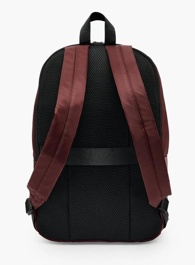 Duchini BURGUNDY Men Logo Embroidered Backpack  | Best Price UAE