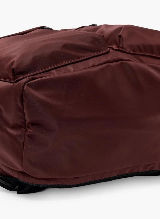 Duchini BURGUNDY Men Logo Embroidered Backpack  | Best Price UAE