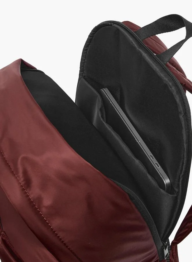 Duchini BURGUNDY Men Logo Embroidered Backpack  | Best Price UAE