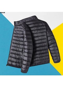 Lightweight Mens Down Cotton Jacket Clearance Black male collar [special clearance]]