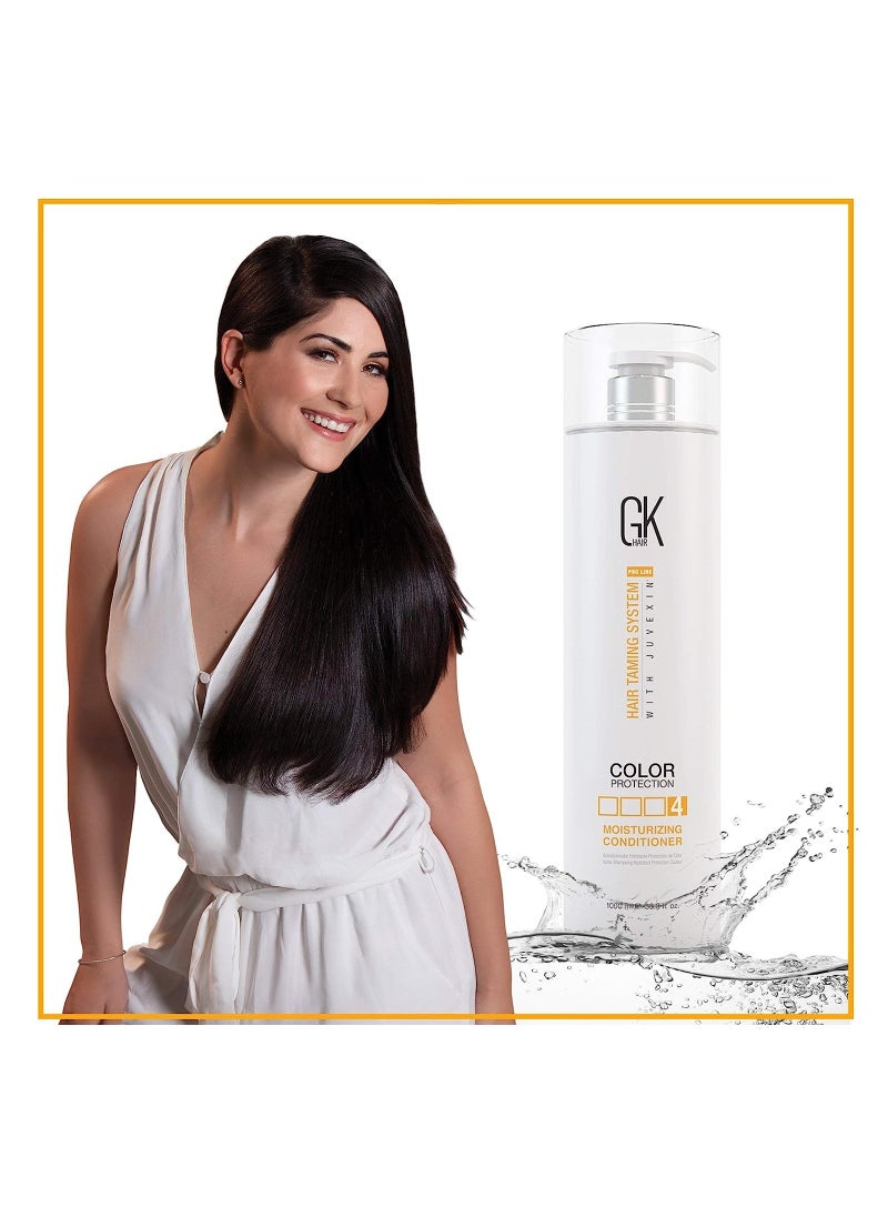 GK Hair - Moisturizing Shampoo And Conditioner Sets 1000Ml For Color Treated Hair - Daily Use Cleansing Dry To Normal Sulfate Paraben-Free - Image 1