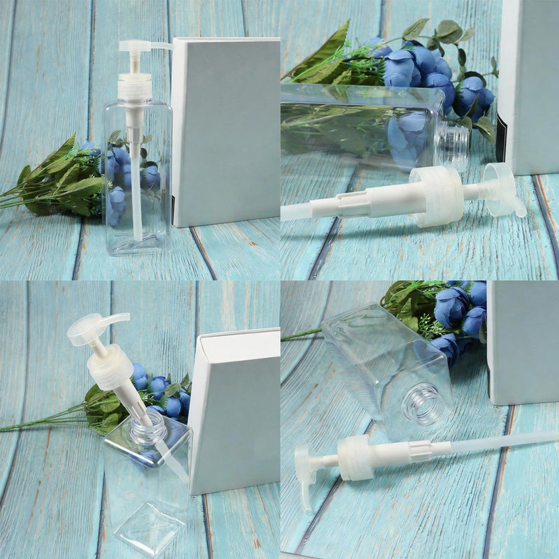650ML Large Capacity Transparent Square Lotion Bottle Shampoo Shower Gel Bottle - Image 4