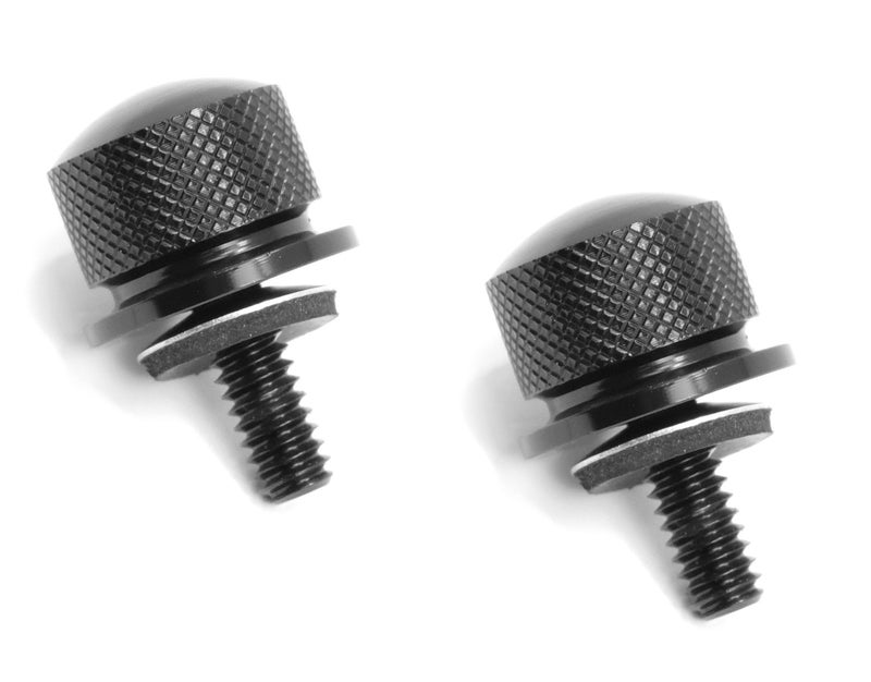 LFPartS 2 PCS Seat Quick Mount Bolt Billet Hard Anodized for Harley Davidson Black