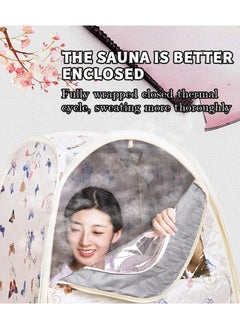 Generic Portable Sauna Steam Tent with 2.6L Steam Generator Full Size Home Personal Sauna Box Steam Room for Home Relaxation Spa Including Chair Carry Bag 1200W (Blue-Thickening and Height)  - Image 3