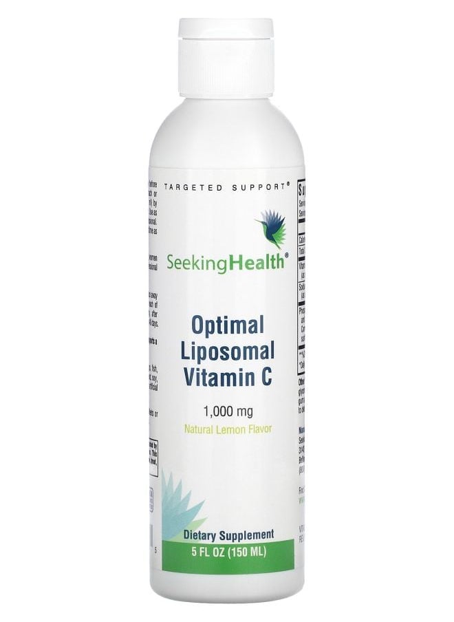 Seeking Health Optimal Liposomal Vitamin C Natural Lemon 1000 mg 5 fl oz (150 ml) 