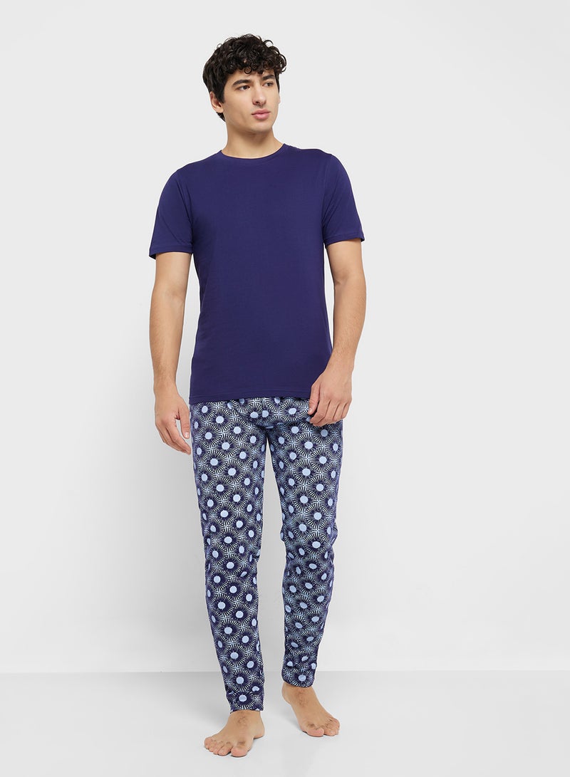 سفنتي فايف تيشيرت وبنطلون رياضي بطبعة كاملة - Image 5