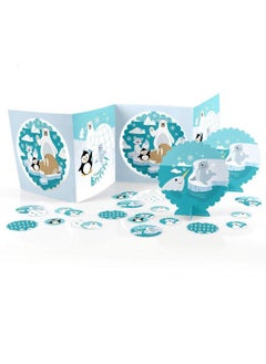 Big Dot of Happiness Arctic Polar Animals Winter Baby Shower Or Birthday Party Centerpiece And Table Decoration Kit  - Image 3