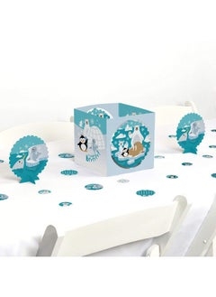 Big Dot of Happiness Arctic Polar Animals Winter Baby Shower Or Birthday Party Centerpiece And Table Decoration Kit  - Image 2