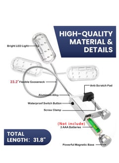 Generic Grill Lights for Outdoor Grill, Grilling Gifts for Men, Grill Accessories Mens Gifts for Festival, Magnetic Base u0026 Built-in Clamp BBQ Light, Long Flexible Gooseneck, Stuffers Gifts for Men  - Image 5