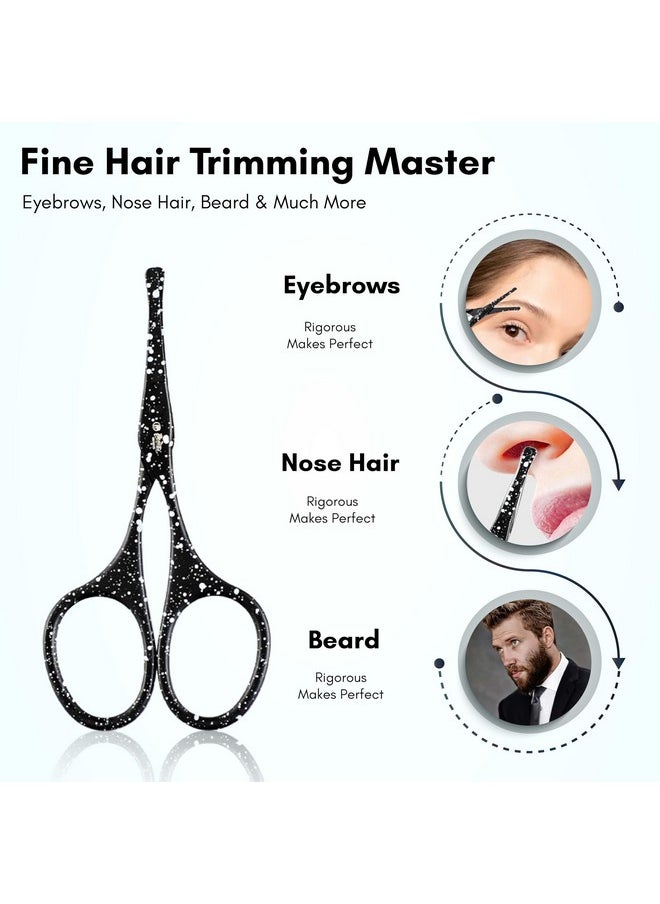 Moustache Scissors For Hair Cutting, Rounded-Tip, Nasal Scissor - Facial Hair, Beard, Mustache, Nose Hair, Ear Hair Trimming - Premium Razor Sharp And Precise - Professional Grooming Scissors Black - pzsku/ZE11CB4FC06AFCD316D36Z/45/_/1735567173/61093efb-f085-486f-9596-1b8cfb514286