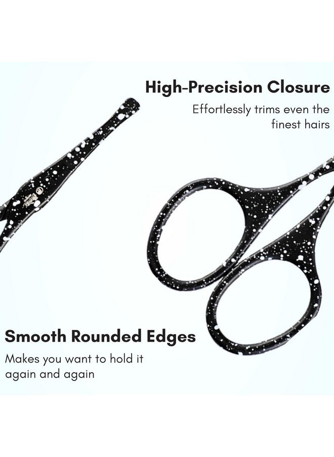 Moustache Scissors For Hair Cutting, Rounded-Tip, Nasal Scissor - Facial Hair, Beard, Mustache, Nose Hair, Ear Hair Trimming - Premium Razor Sharp And Precise - Professional Grooming Scissors Black - pzsku/ZE11CB4FC06AFCD316D36Z/45/_/1735567181/fda7e0aa-988e-49bb-a756-d0e440d3282b