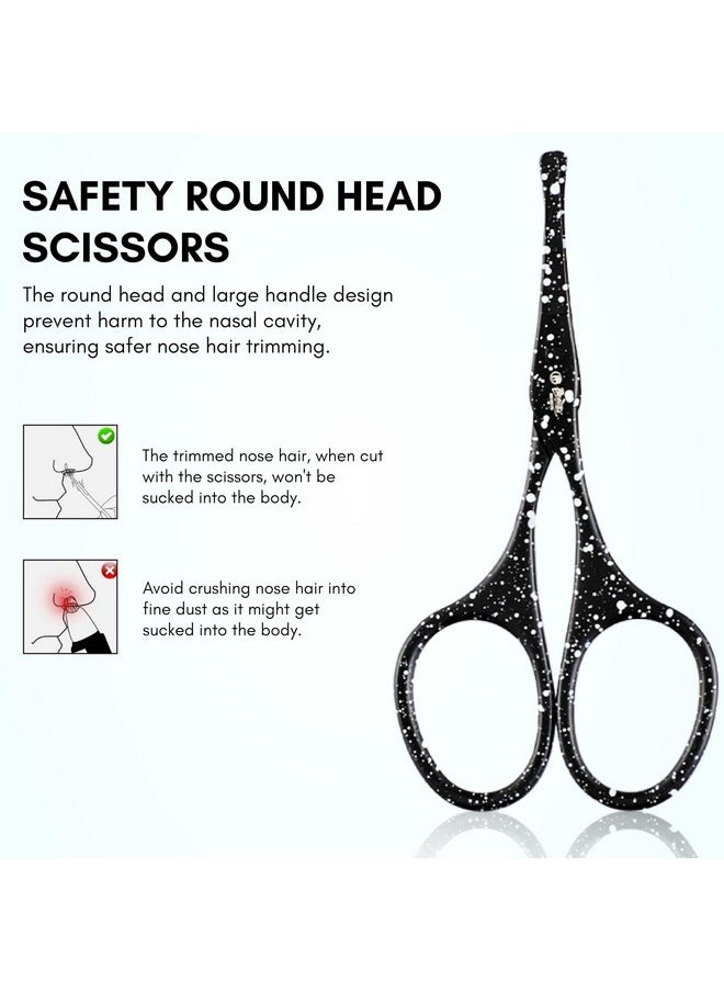 Moustache Scissors For Hair Cutting, Rounded-Tip, Nasal Scissor - Facial Hair, Beard, Mustache, Nose Hair, Ear Hair Trimming - Premium Razor Sharp And Precise - Professional Grooming Scissors Black - pzsku/ZE11CB4FC06AFCD316D36Z/45/_/1735567182/8f67a6f4-2de3-4034-9cdd-7f9f4f0b27ed