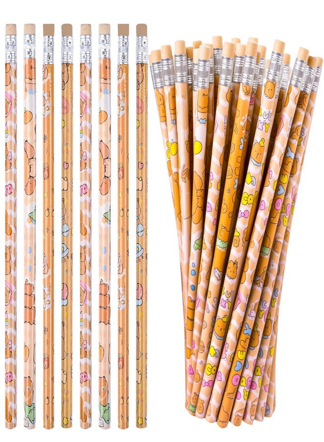 Ulema 100Pcs Cute Capybara Pencils Party Favors Supplies Return Gifts Kawaii Birthday Gifts Party Goodie Bag Stuffers Pinata Filler Supplies Classroom Rewards. - Image 1